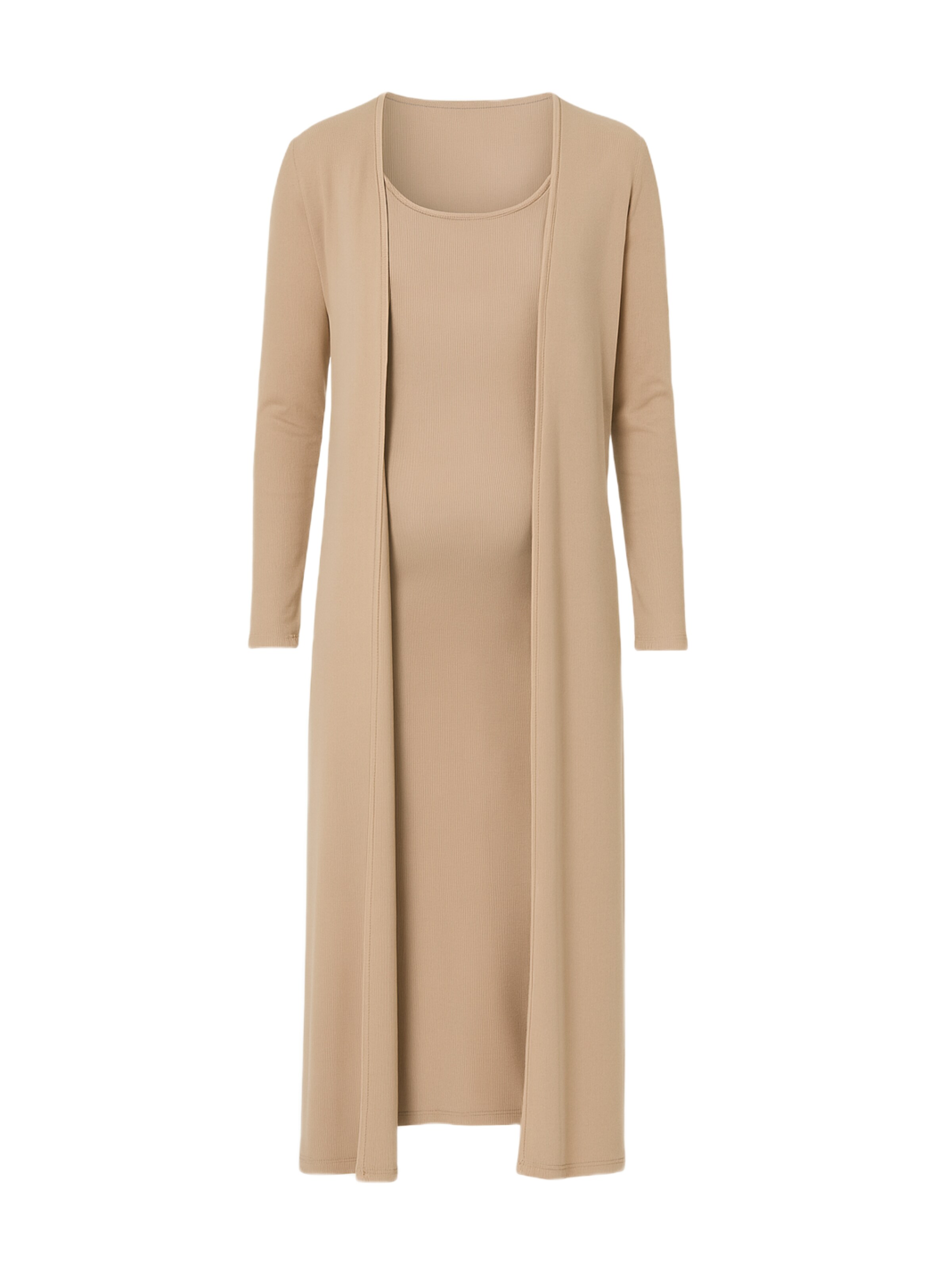 LYN MAMA Jurk in Beige: voorkant