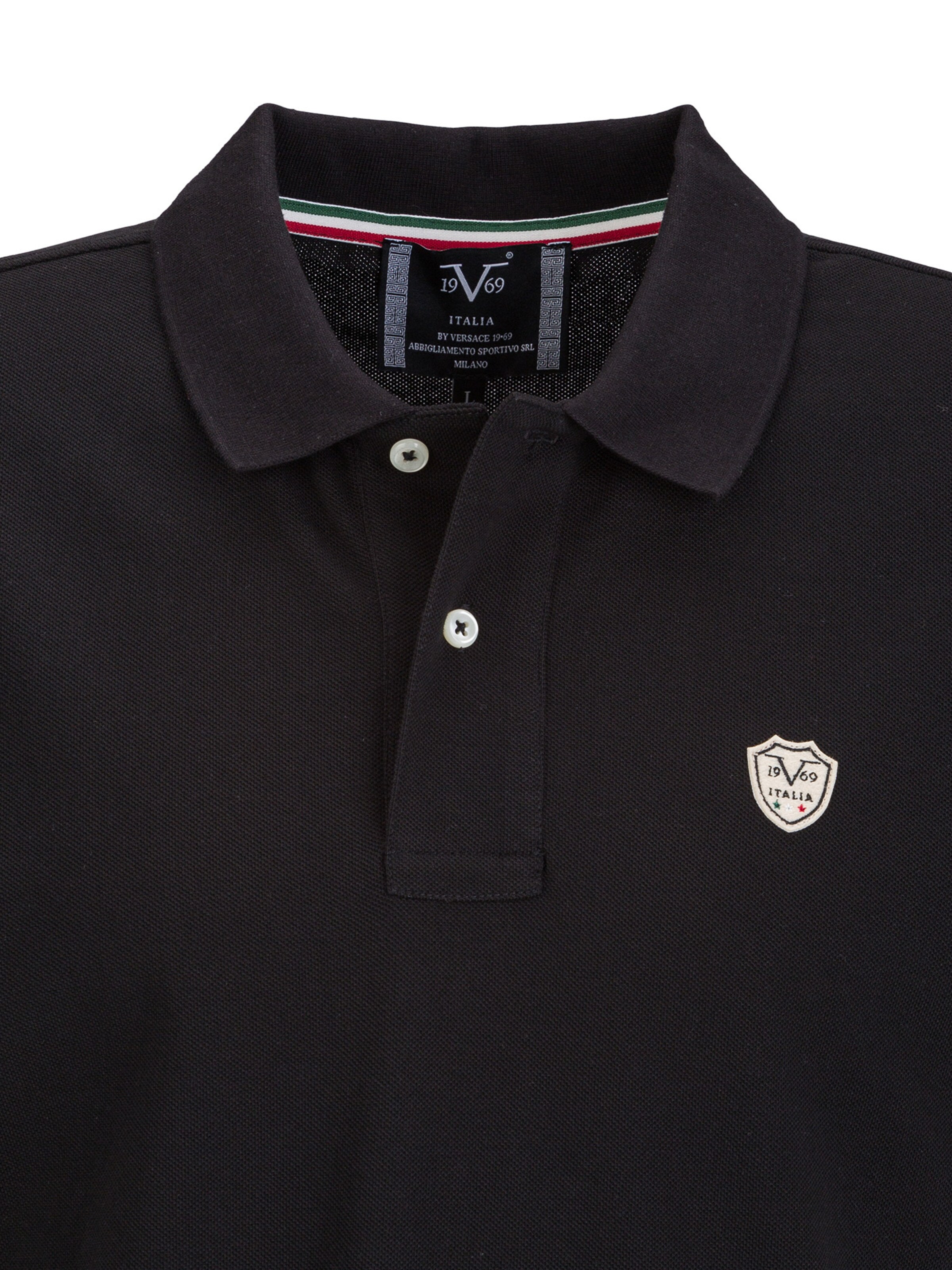 19V69 ITALIA Shirt 'Emilio' in Zwart