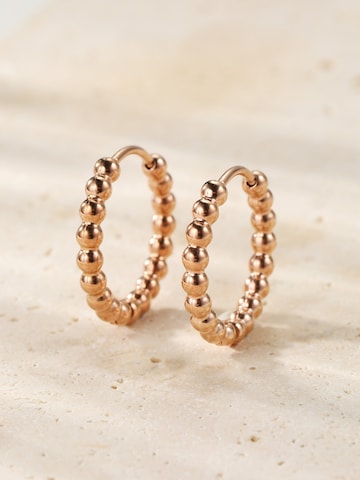 Hey Happiness Ohrringe 'Small Beaded Hoop'‌‌‌‌ in Gold