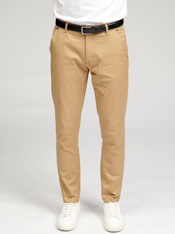 TeeShoppen Slim fit Chino Pants in Beige: front