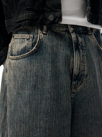 Wide Leg Jean Pull&Bear en bleu