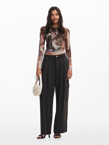 Wide leg Pantaloni cargo di Desigual in nero