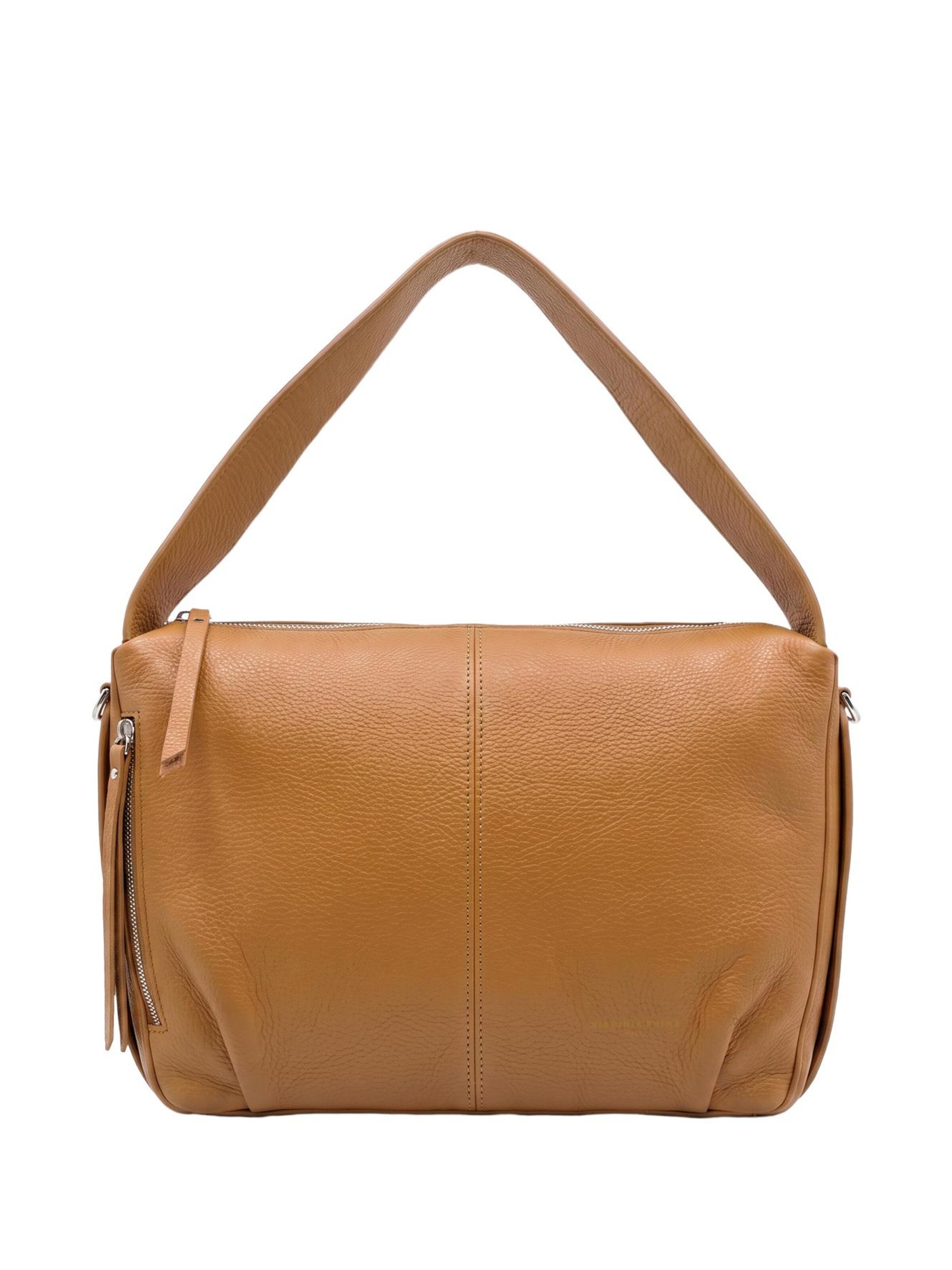 Borsa a spalla 'Borsa a Spalla Pelle Genuina Virginia Rhinè 32x25 cm' di Virginia Rhinè in marrone: frontale