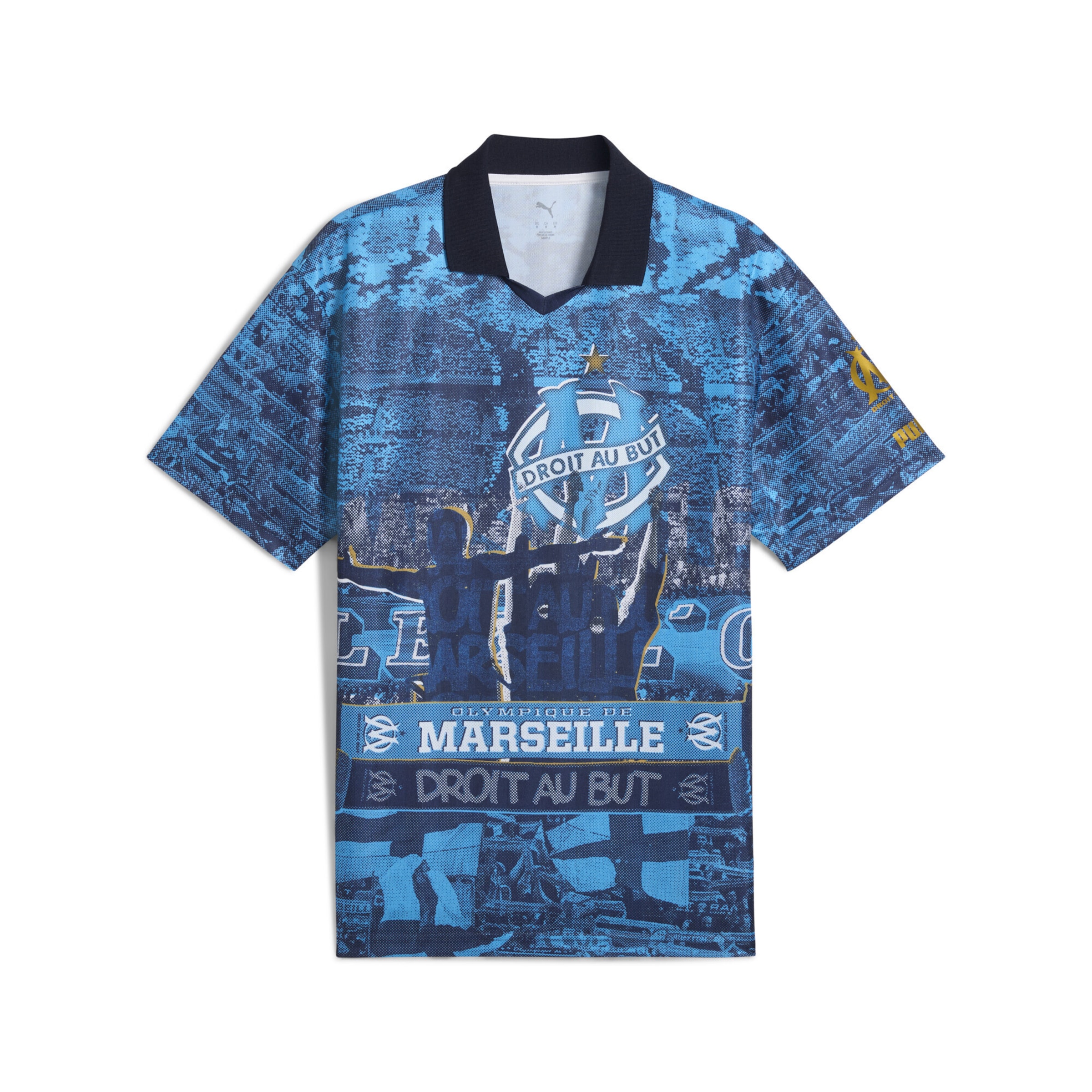 PUMA Tricot 'Olympique de Marseille FtblNRGY+' in Blauw: voorkant