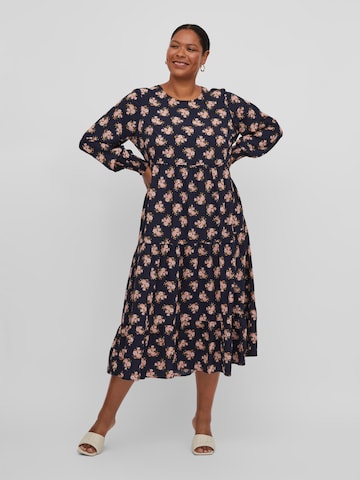 Vila Curve Dress in Blue: front