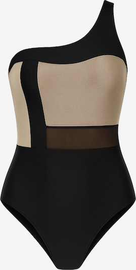 C&City Badeanzug in beige / hellbeige / schwarz, Produktansicht