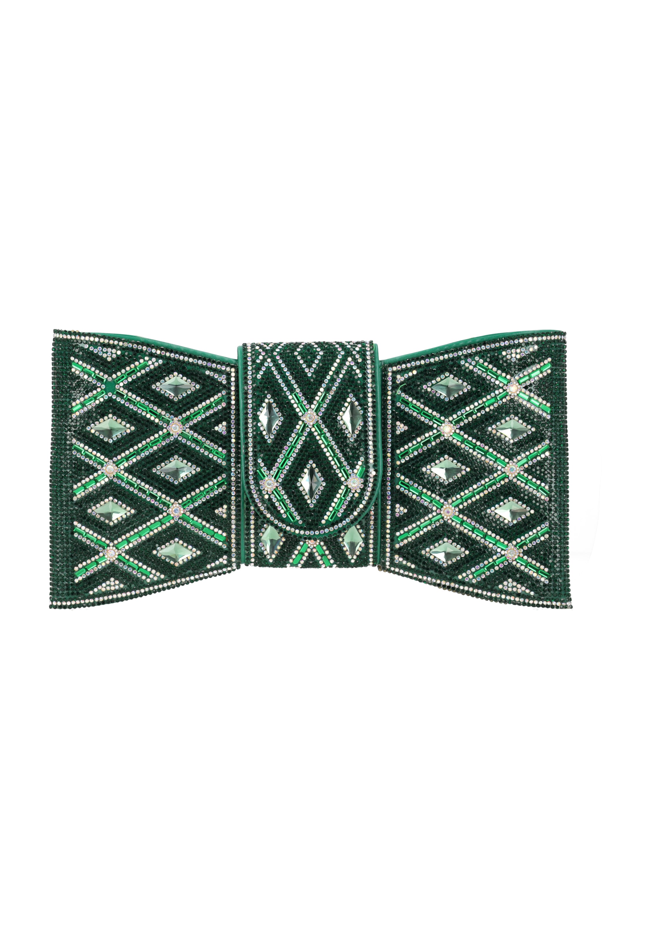 usha BLACK LABEL Clutch in Green: front