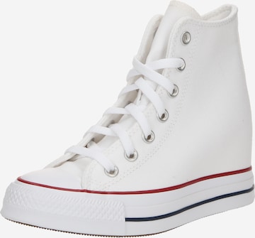 CONVERSEVisoke tenisice 'CHUCK TAYLOR ALL STAR CLASSIC WEDGE PLATFORM' - bijela boja: prednji dio