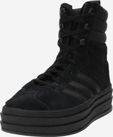 ADIDAS ORIGINALS Ботинки на шнуровке 'Gazelle' в Черный: спереди