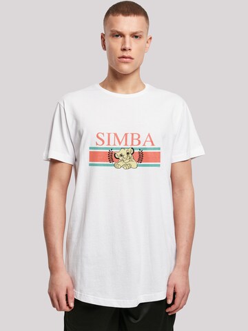 F4NT4STIC Shirt 'Disney König der Löwen Simba' in Wit: voorkant