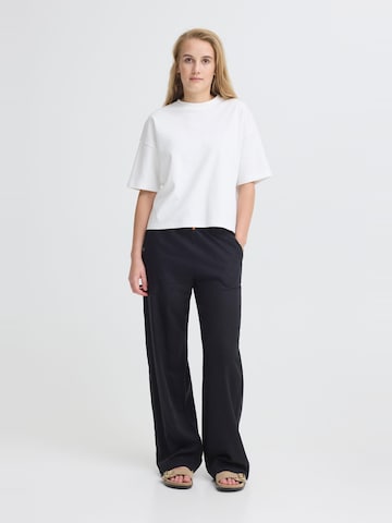 Loosefit Pantalon ' OXAlfas Linen Mix ' Oxmo en noir