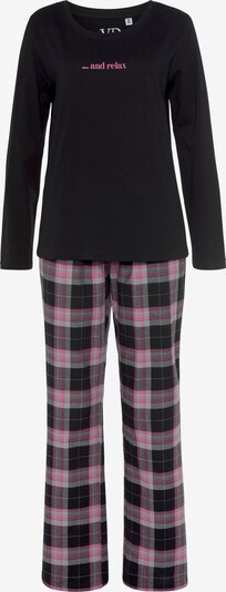 VIVANCE Pyjama in pink / schwarz, Produktansicht
