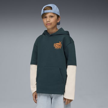 PUMA Sweatshirt 'MID90s Layered' in Green: front