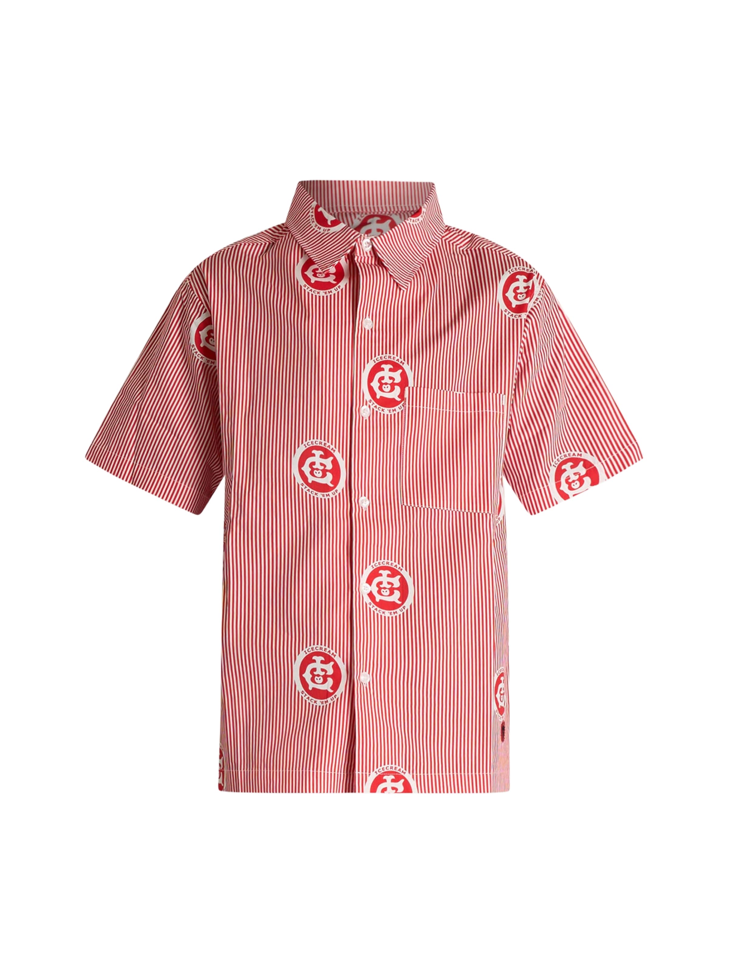 ICECREAM Comfort fit Overhemd in Rood: voorkant