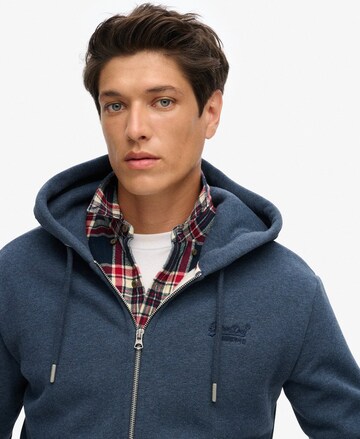Superdry Sweatvest 'Essential' in Blauw