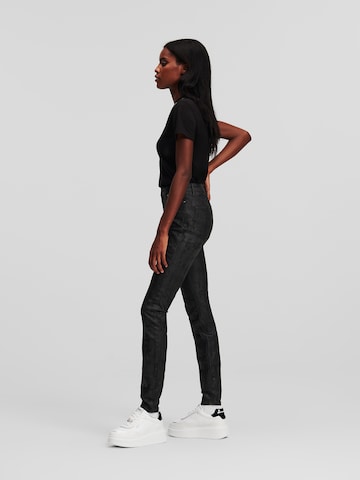 Karl Lagerfeld Kitsas Teksapüksid, värv must