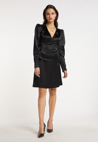 Camicia da donna di faina in nero