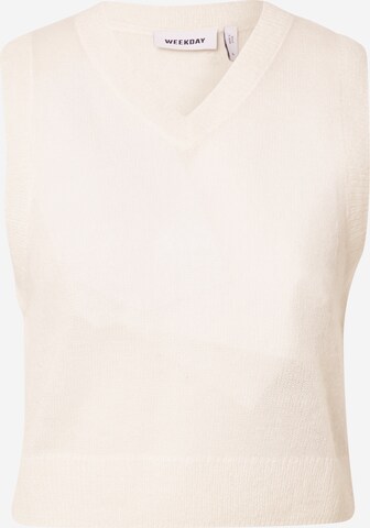 WEEKDAY - Pullover 'Peachy' em branco: frente