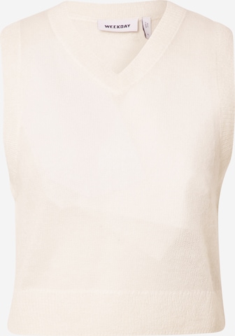 WEEKDAY - Jersey 'Peachy' en blanco: frente