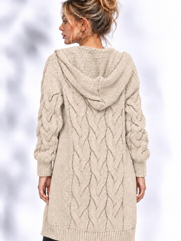 Worldclassca Strickjacke 'Worldclassca Strickjacke Lang mit Kapuze'‌‌‌‌‌‌‌‌ in Beige