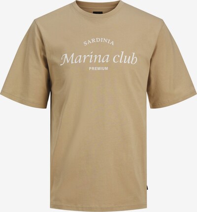 JACK & JONES T-Shirt 'Ocean Club' en beige foncé / blanc, Vue avec produit