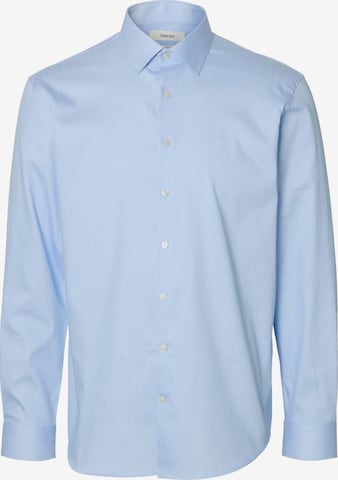 mėlyna SELECTED Standartinis modelis Dalykinio stiliaus marškiniai: priekis