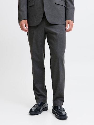 JACK & JONES Regular Pleat-front trousers 'JPRTheo' in Grey: front
