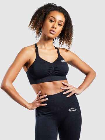 Bustier Soutien-gorge de sport 'Glow' Smilodox en noir : devant