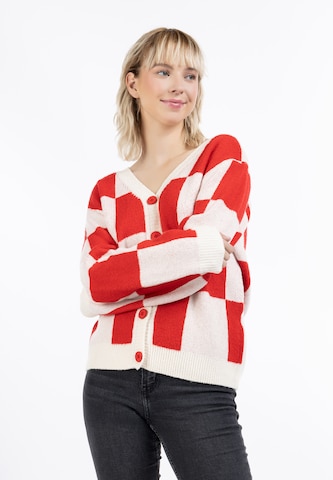 MYMO Knit cardigan 'Blonda' in Red: front