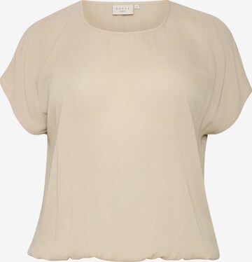 KAFFE CURVE Blus 'ami' i beige: framsida