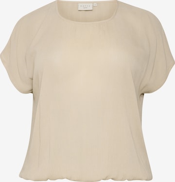 Camicia da donna 'ami' di KAFFE CURVE in beige: frontale