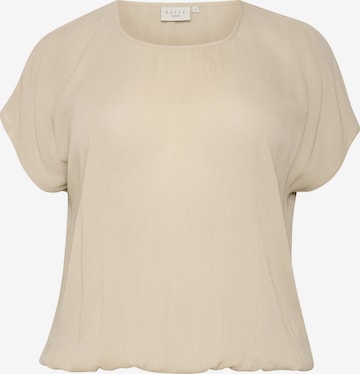 KAFFE CURVE Bluse 'ami' i beige: forside