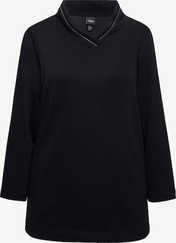 Ulla Popken Sweatshirt in Zwart: voorkant