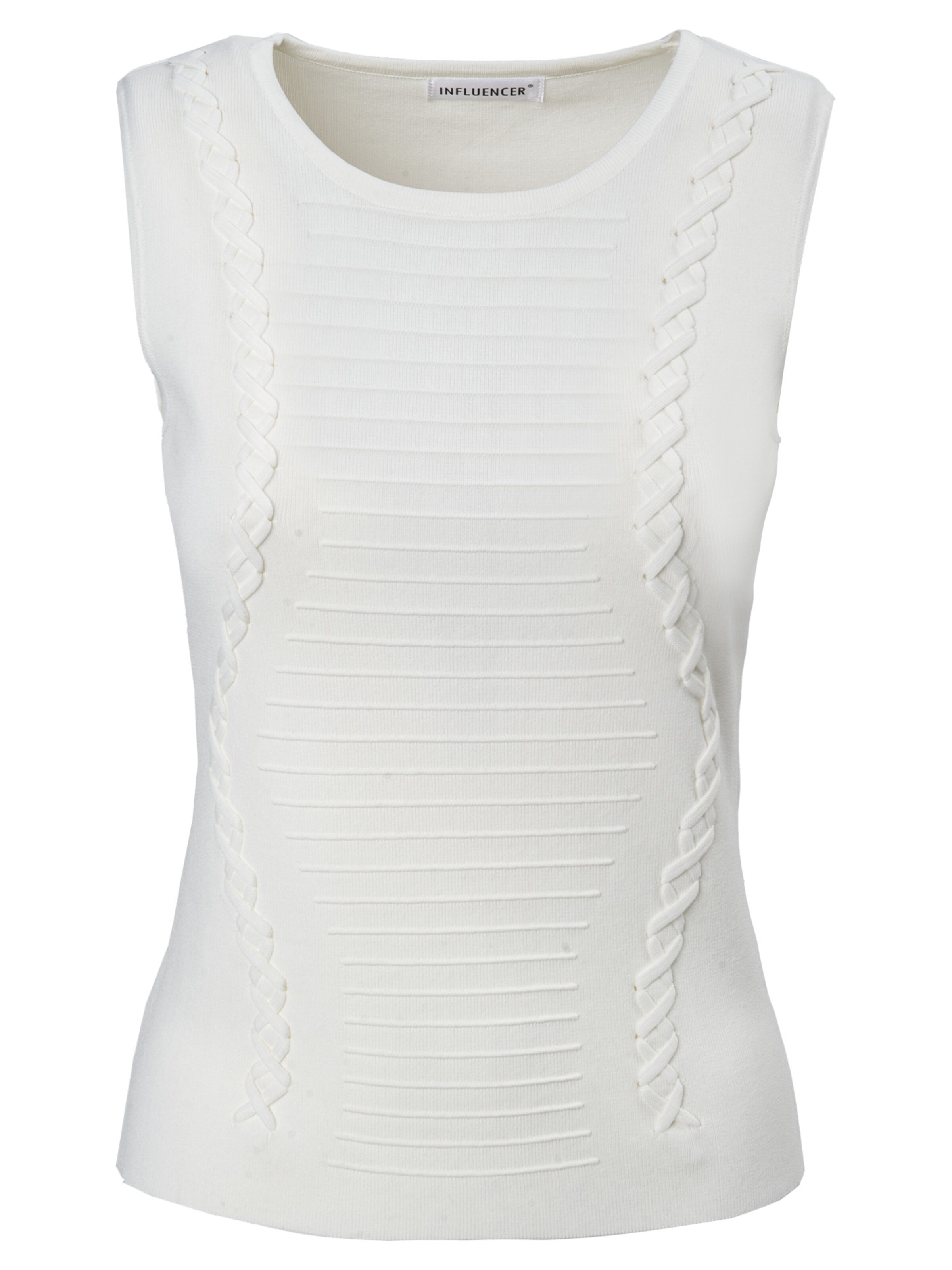 Influencer Вязаный топ в Белый: спереди