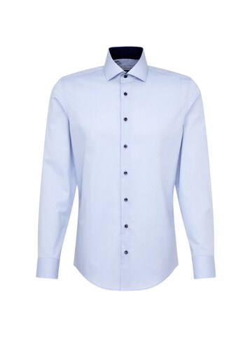 Coupe slim Chemise business SEIDENSTICKER en bleu : devant