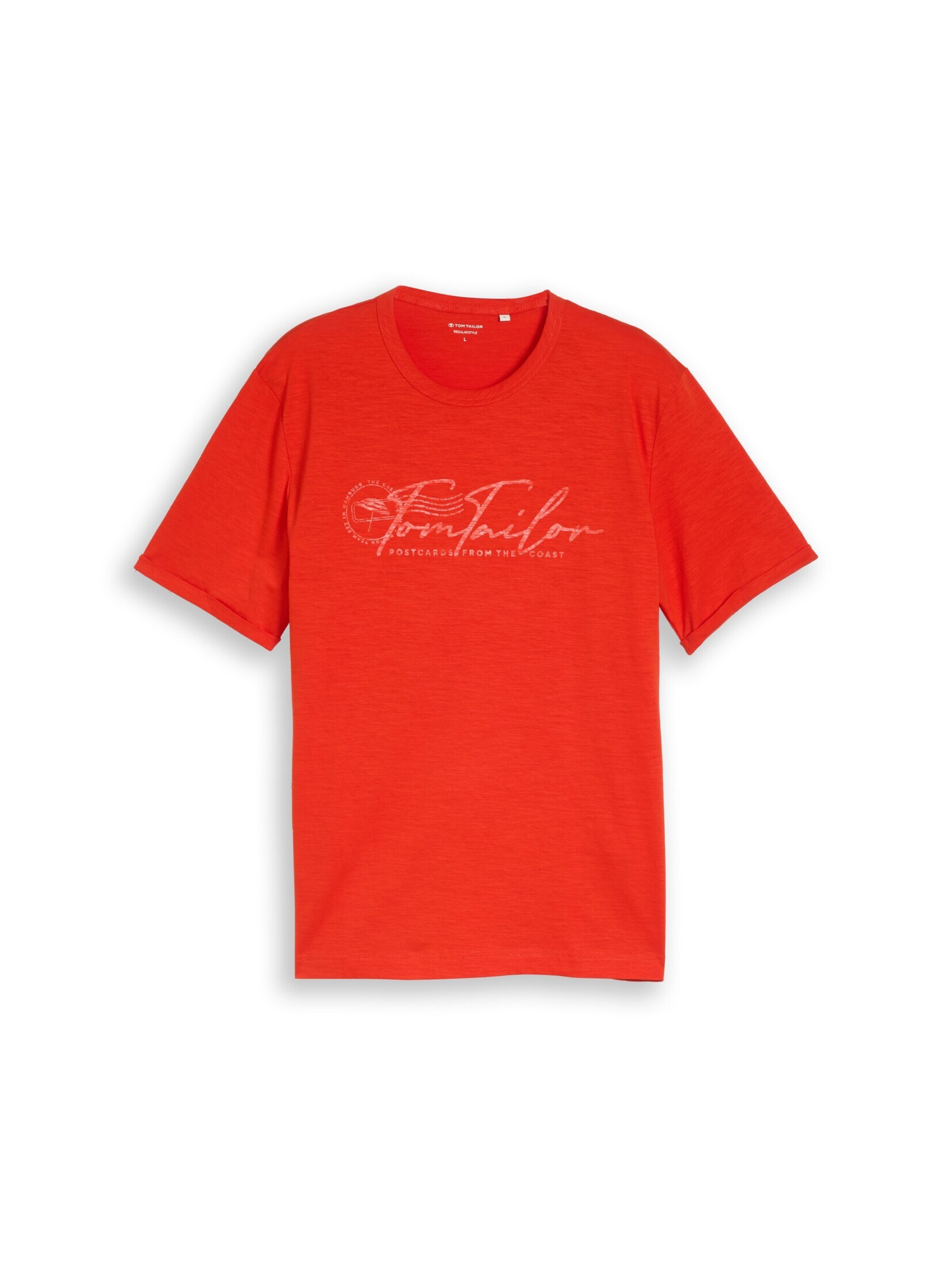 T-Shirt TOM TAILOR en rouge : devant