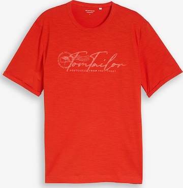 T-Shirt TOM TAILOR en rouge : devant