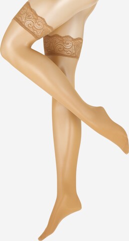 FALKE Fine Stockings 'Matt Deluxe' in Beige: front