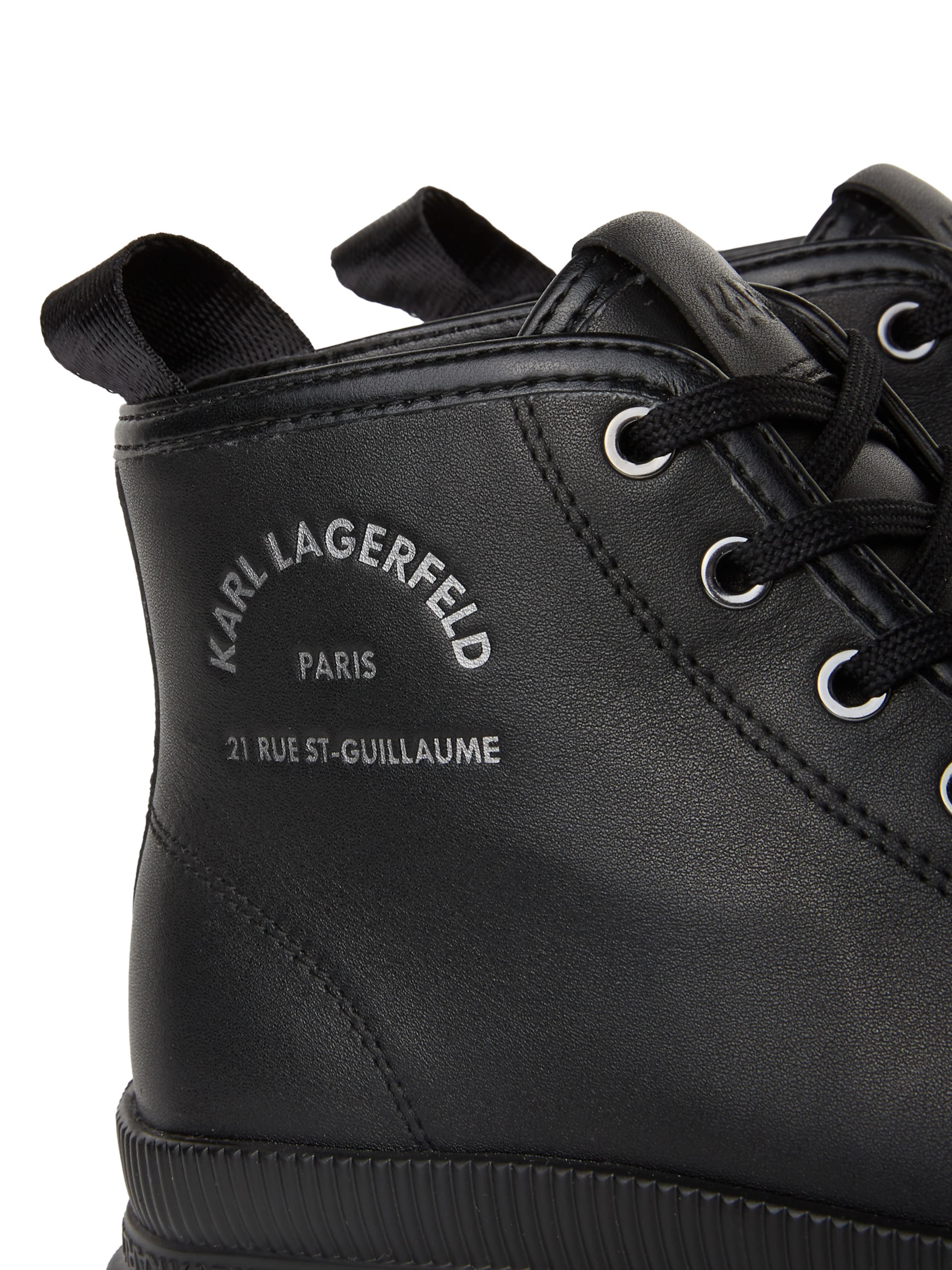 Bottines à lacets 'Maison' Karl Lagerfeld en noir