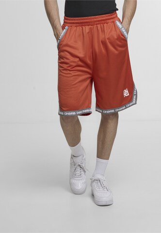 Dangerous DNGRS - Regular Calças 'Dunkin' em vermelho