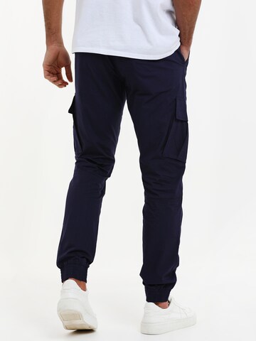 Threadbare Tapered Cargo Pants 'Prince' in Blue