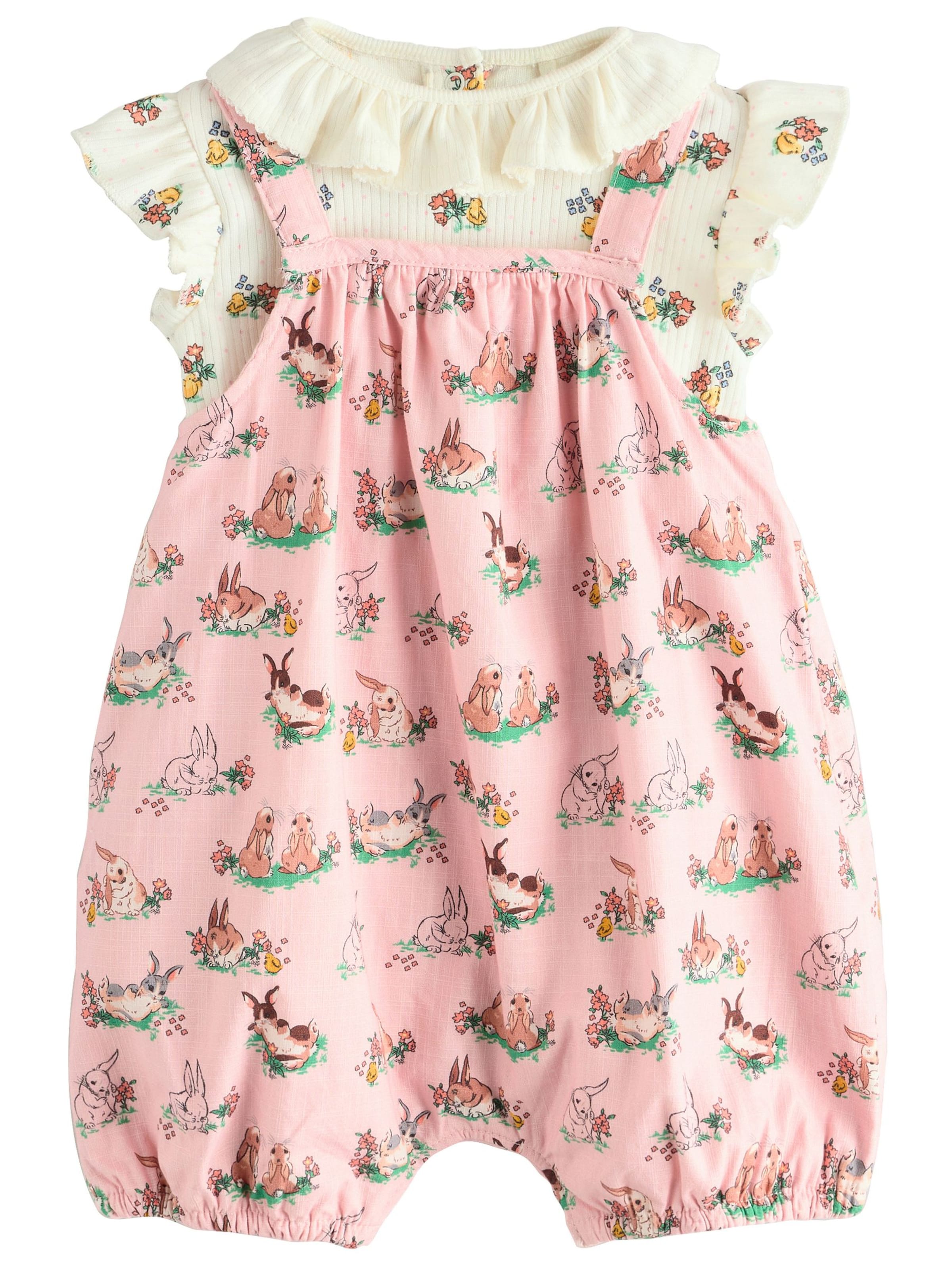 Next Romper/bodysuit in Pink: front