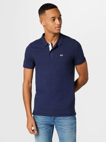 Tommy Jeans Poloshirt 'ESSENTIAL' in Blau: predná strana