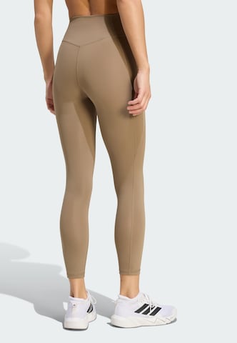 ADIDAS PERFORMANCE Skinny Workout Pants 'Optime Power Essentials' in Green