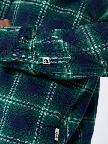 Legends Regular fit Overhemd 'Humphrey Flannel check shirt - Varsity Green' in Groen
