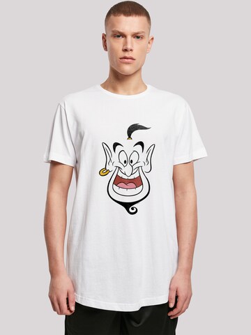 Maglietta 'Disney Aladdin Genie Face' di F4NT4STIC in bianco: frontale