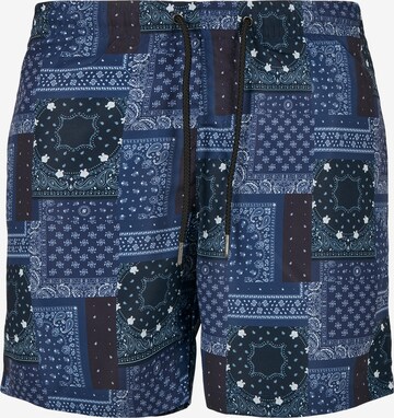 Shorts de bain Urban Classics en bleu : devant