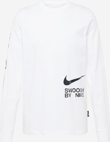 T-Shirt 'BIG SWOOSH' Nike Sportswear en blanc : devant