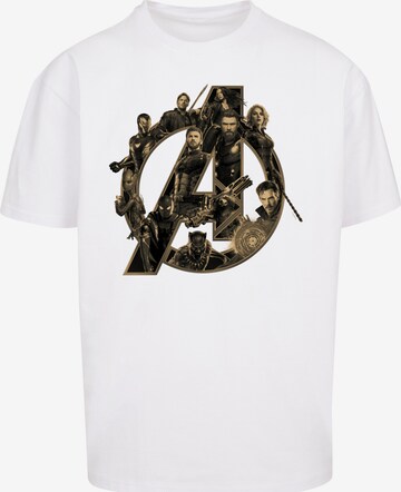 T-Shirt 'Marvel Avengers Infinity War' F4NT4STIC en blanc : devant