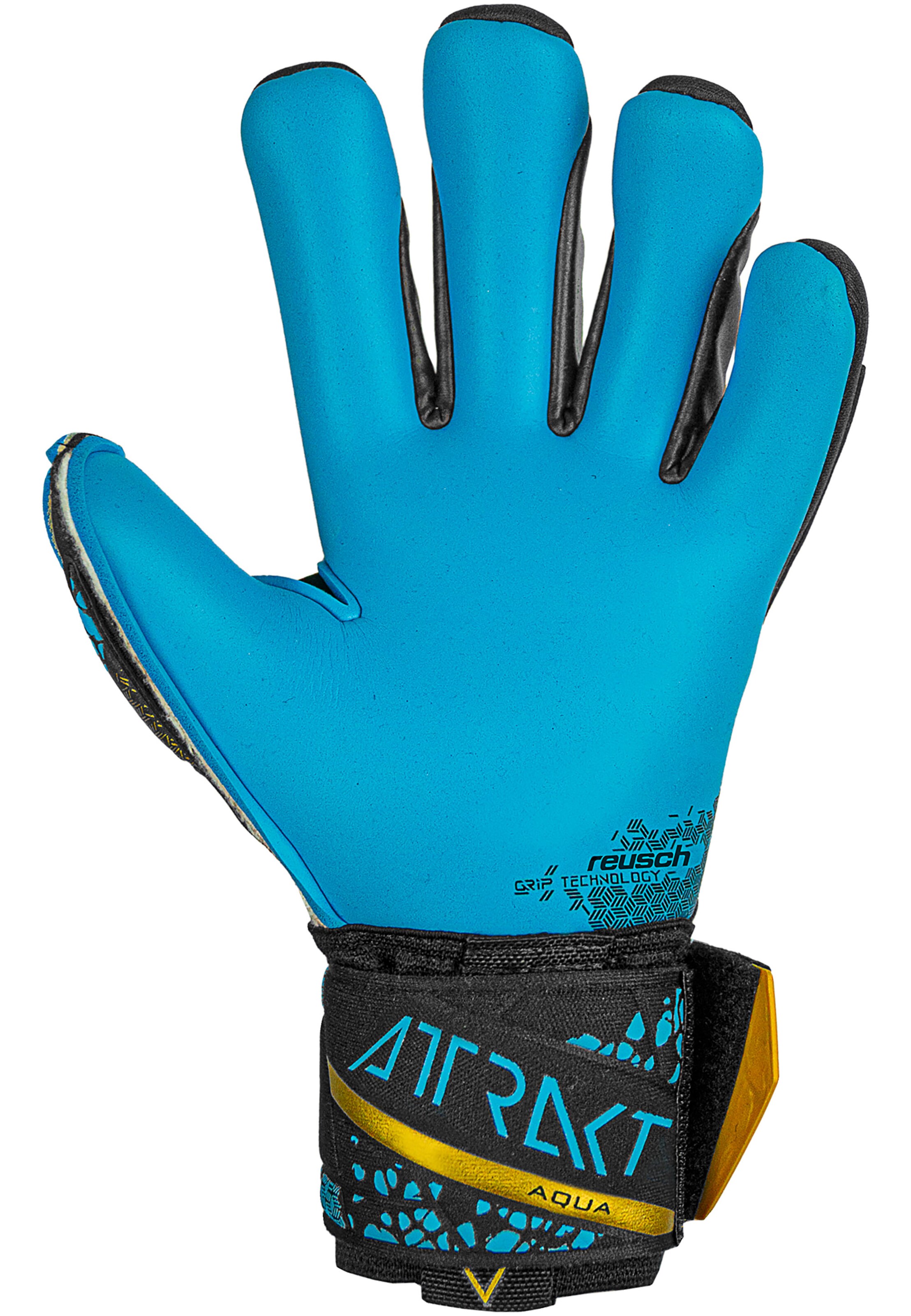 REUSCH Sports gloves 'Attrakt Aqua Finger Support' in Blue